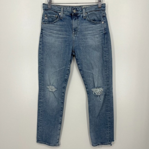 AG Adriano Goldschmied Jeans Womens 25 Blue Ex-Boyfriend Slouchy Slim Light Wash - Picture 1 of 13